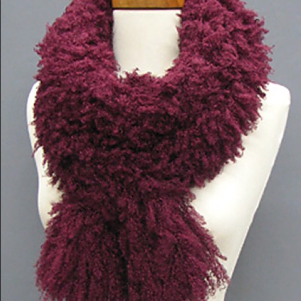 2 PACK: Burgundy Red Poodle Scarf